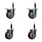 Service Caster 4'' Maroon Poly Swivel 3/4'' Expanding Stem Caster Set 2 Total Lock Brakes, 4PK SCC-EXTTL20S414-PPUB-MRN-2-S-2-34 - alternate 1
